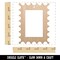 Postage Stamp Border Unfinished Craft Wood Holiday Christmas Tree DIY Pre-Drilled Ornament